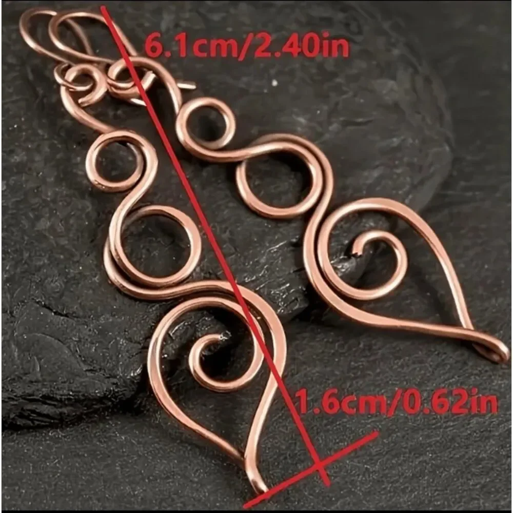 Copper Spiral Earrings